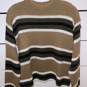 UO Bobby Boyfriend Stripped Crew Neck Sweater